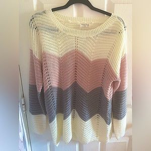 Gently used casual cable knit pullover sweater